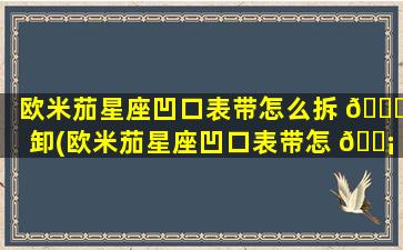 欧米茄星座凹口表带怎么拆 🐋 卸(欧米茄星座凹口表带怎 🐡 么拆卸图解)